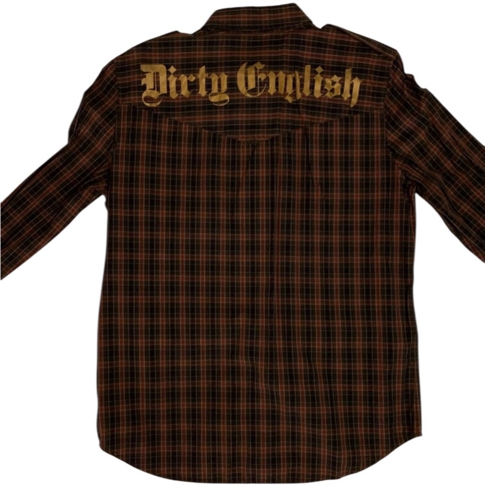 Y2K Juicy Couture Dirty English military plaid shirt vintage